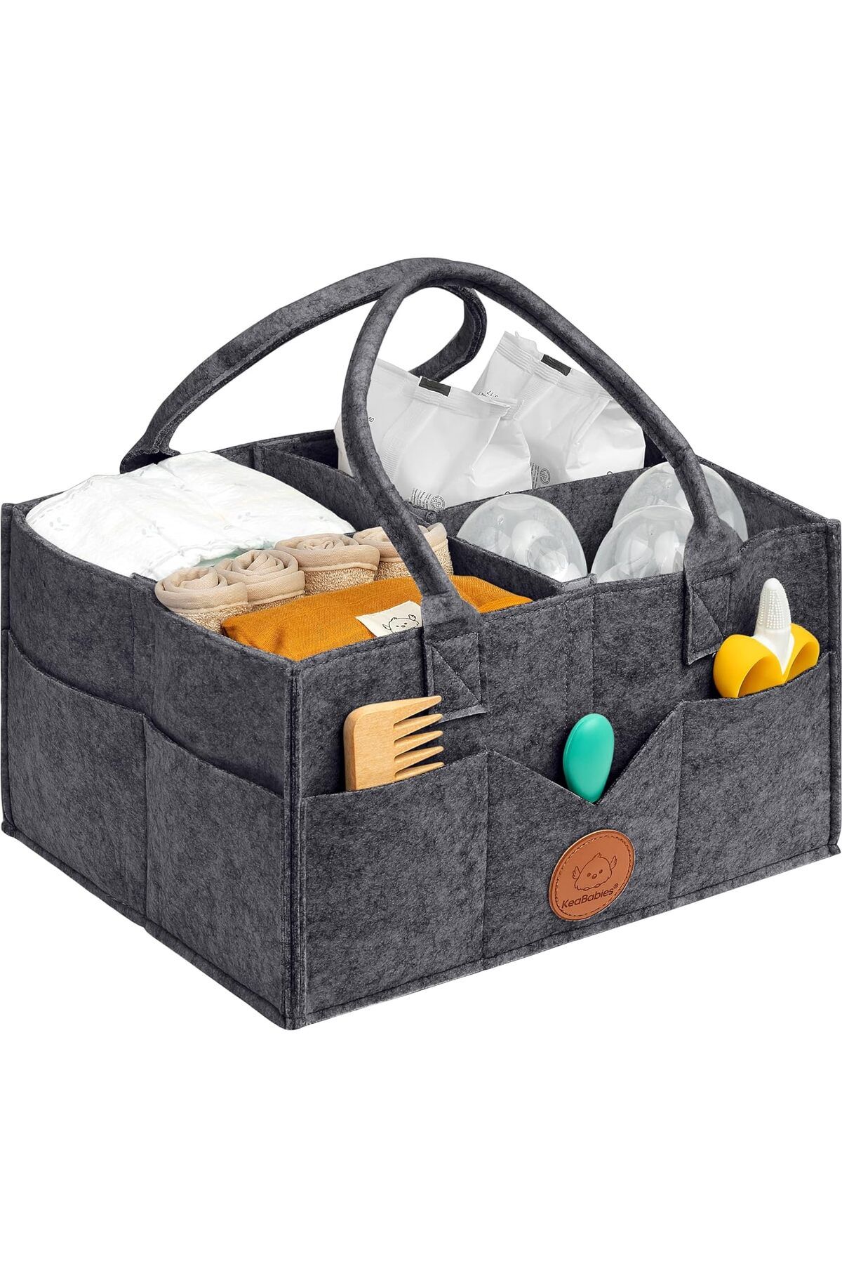 Leather cheap diaper caddy