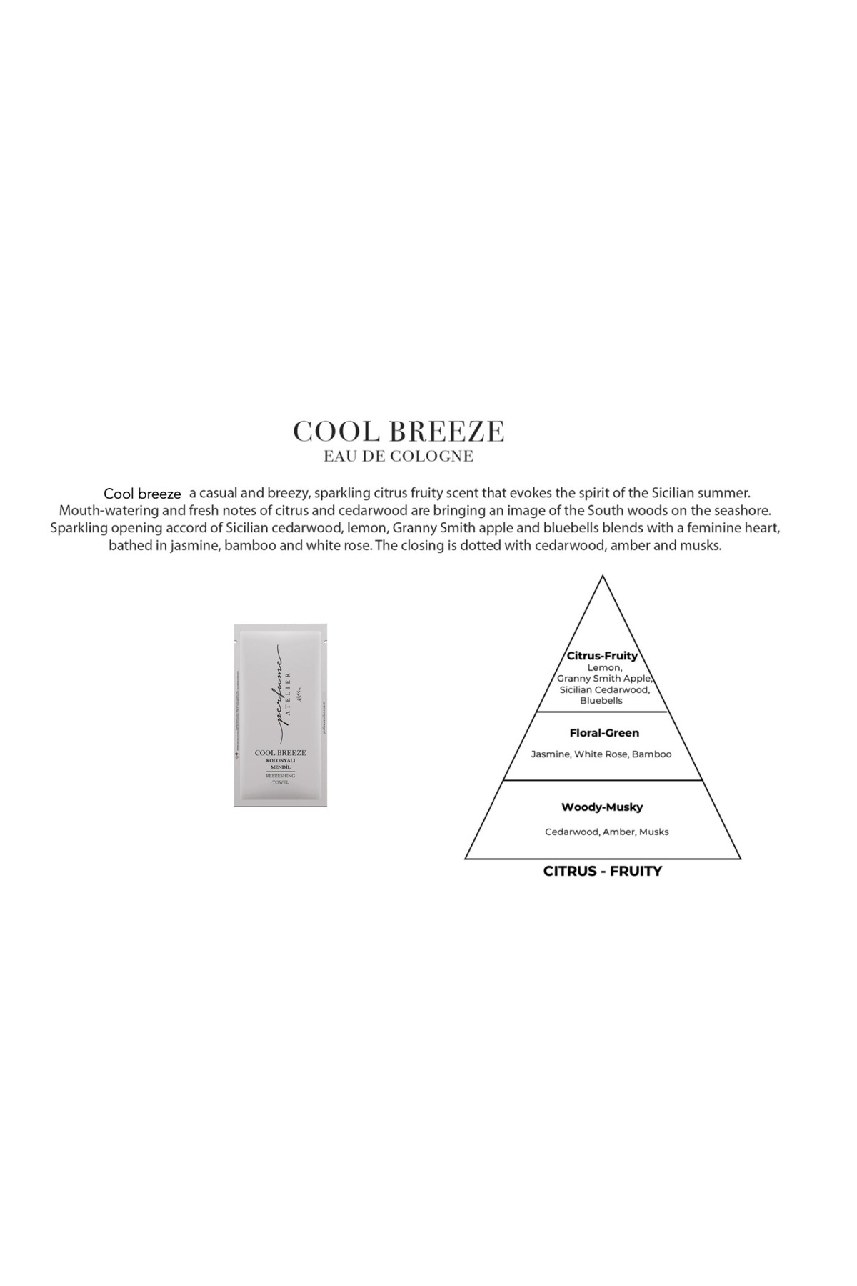 PERFUME ATELIER 5x10 100 Adet Cool Breeze Kolonyalı Mendil 70° fotoğrafı 2 (önizleme)