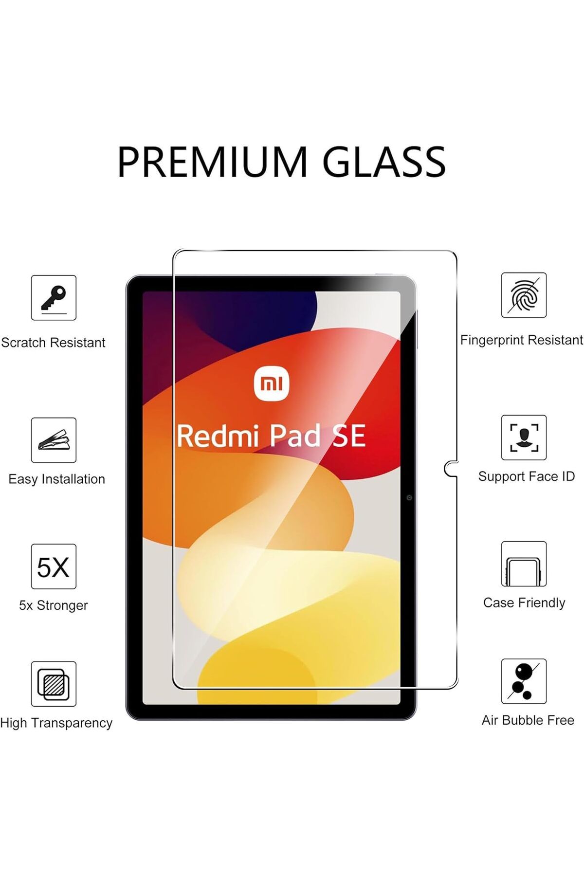TEKNETSTORE Xiaomi Redmi Pad SE 11 Inch Nano Shatterproof Screen Protector  Unbreakable Transparent Glass Protector Fully Compatible
