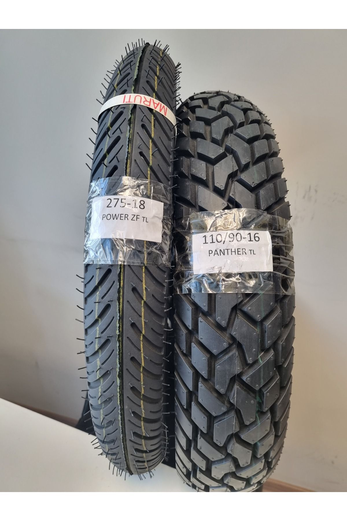 MARUTİ TYRES Set 2.75-18 Power Zp(TL) Ve 110/90-16 Panther(TL) Ön/arka Takım PantherPOWERSET1
