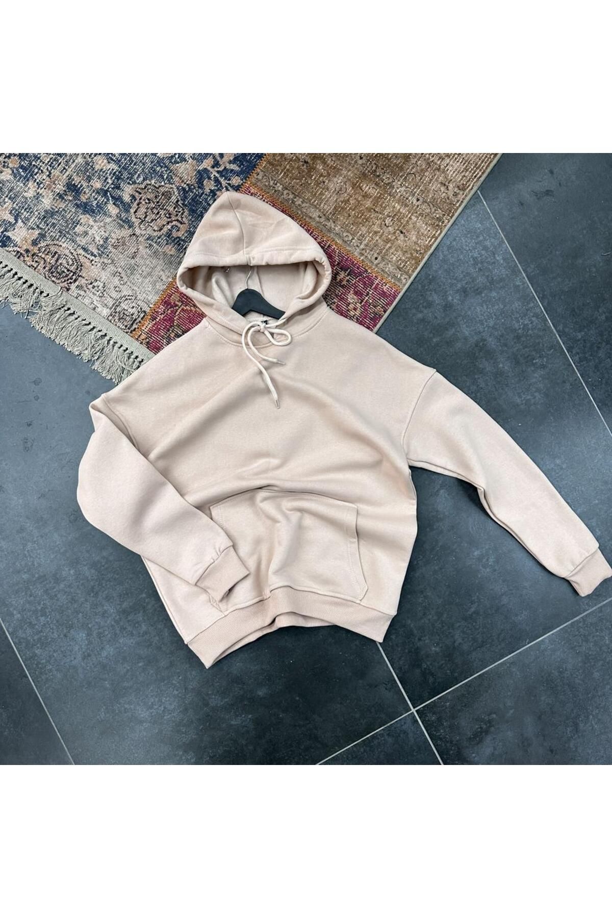 Nude colored hoodie on sale