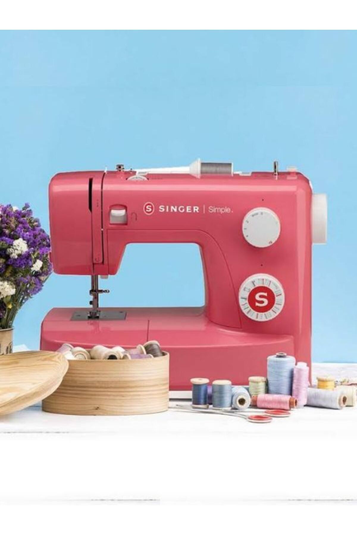 Singer 3223 230006112 Simple Sewing Machine, Pink