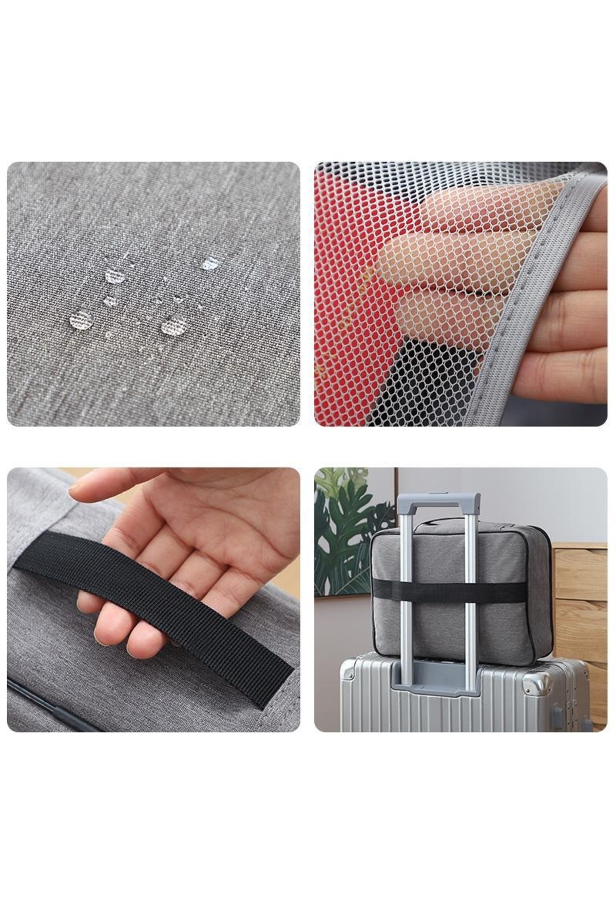 DEKOHOP  Belge Evrak Pasaport Saklama Düzenleyici Çanta Kilitli Seyahat Organizer Çantası - Görsel 6