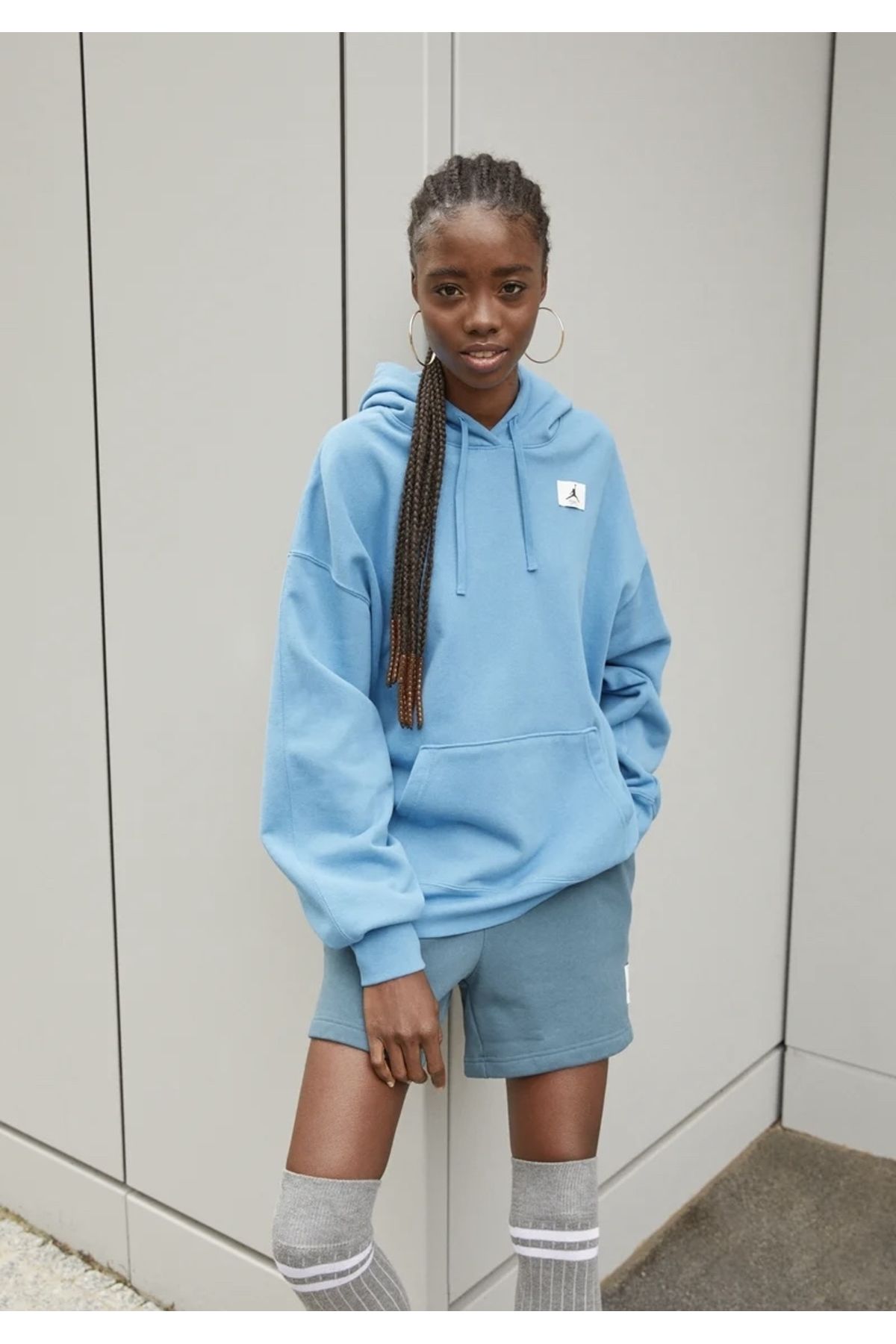 Blue champion hoodie outfit store