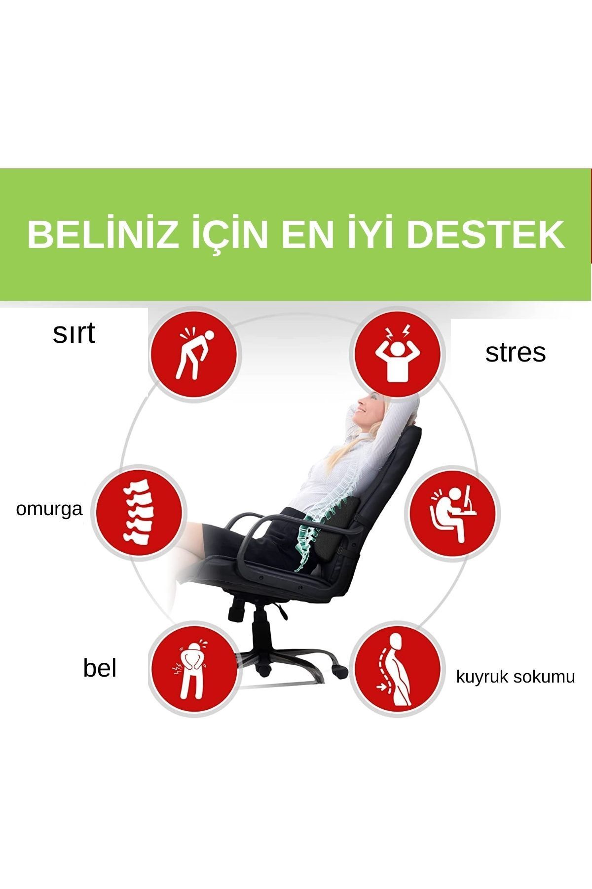 Viscomina-Set de 2 perne ortopedice pentru șezut și talie Visco 2