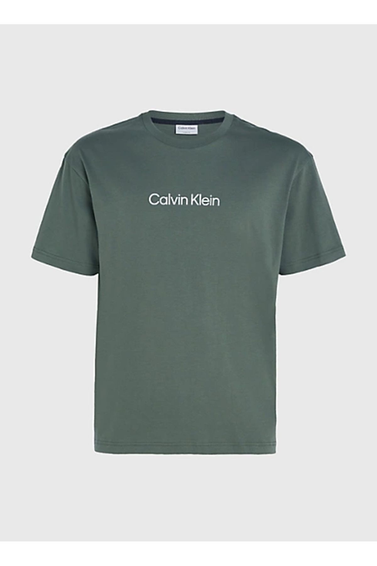 Calvin Klein Bisiklet Yaka Ye il Erkek T Shirt K10K111346LLP