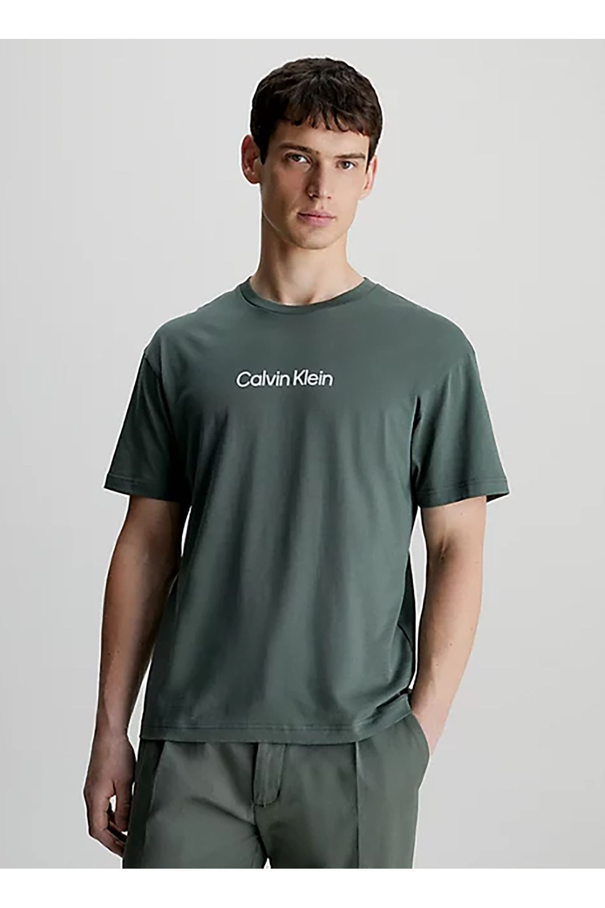 Green calvin klein t shirt best sale