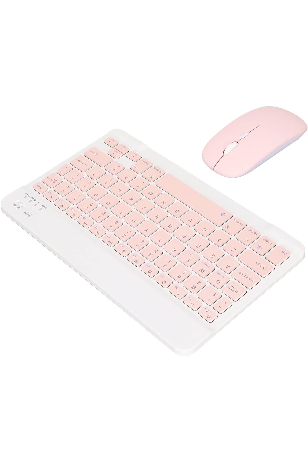 Bluetooth ergonomik tasarım USB şarj cep telefonu laptop için ultra ince klavye mouse 2
