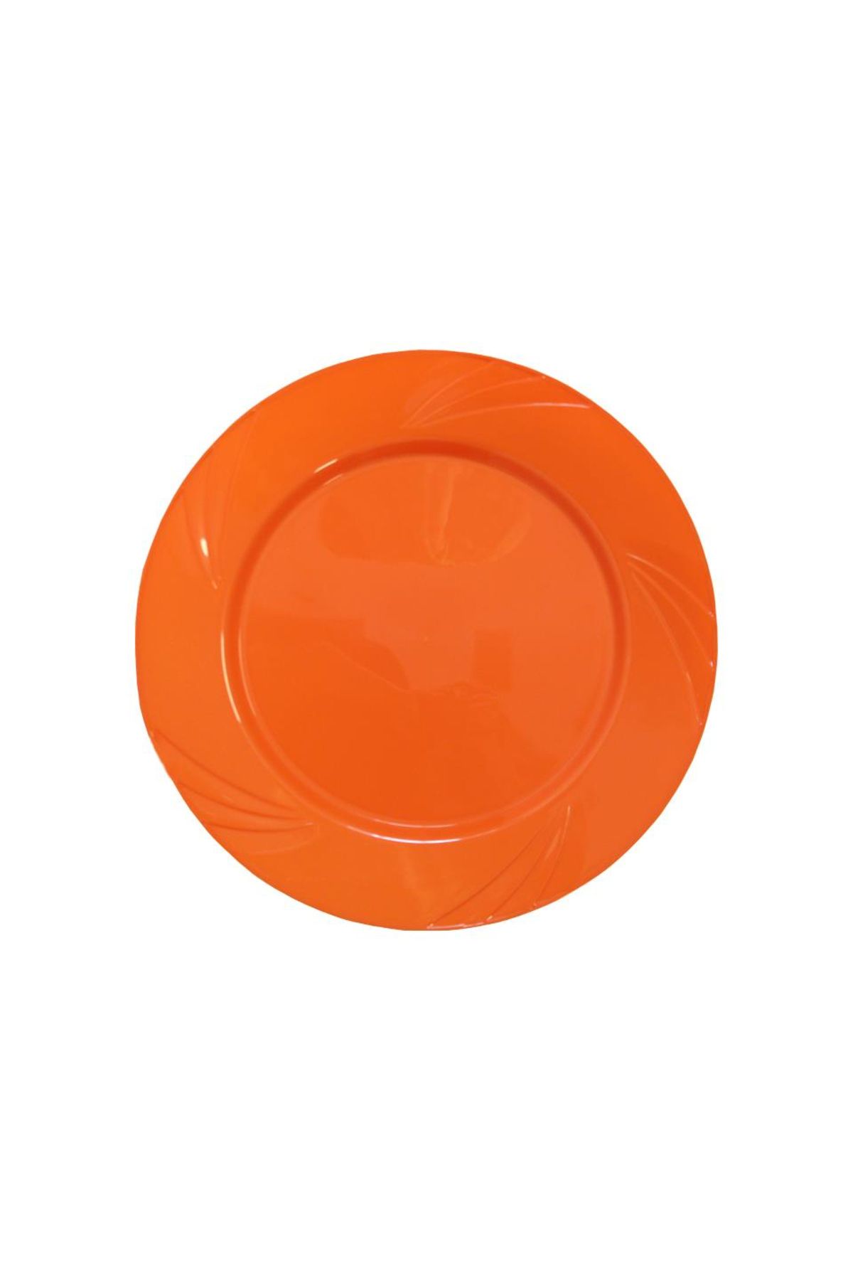 14S s Plastic Plate Hard 26cm 6 Pieces Orange Trendyol