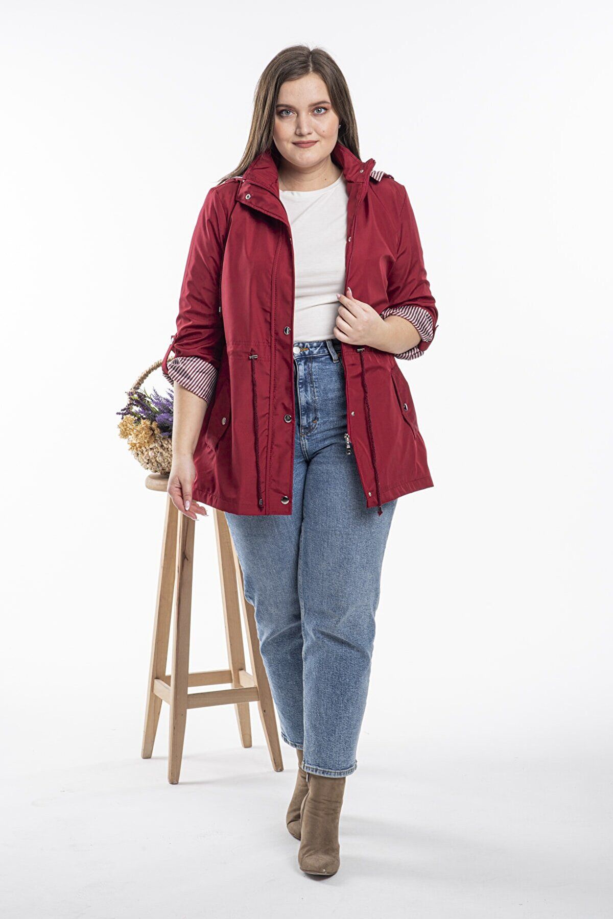 Plus size on sale lined trench coat