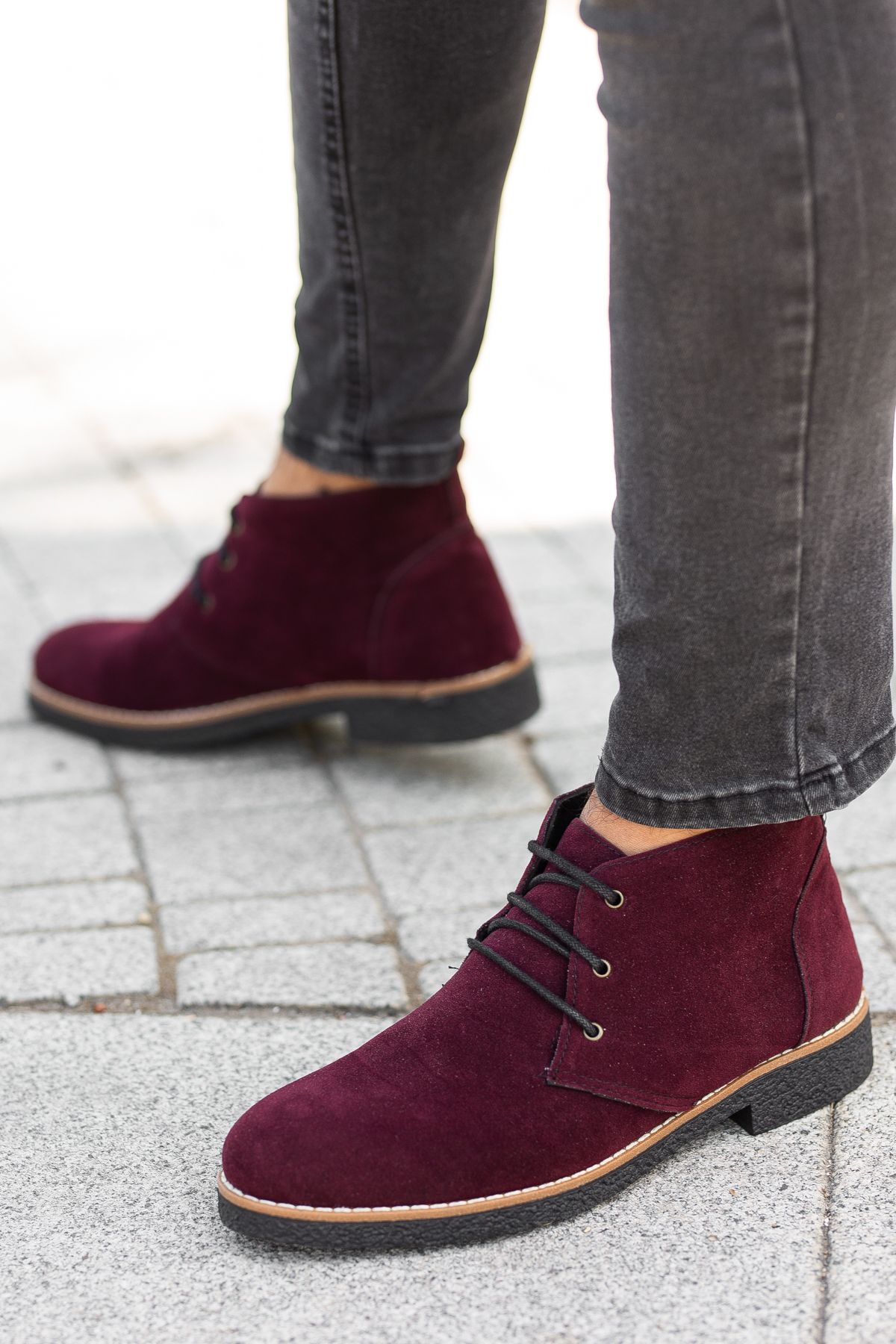 Burgundy new arrivals flat boots