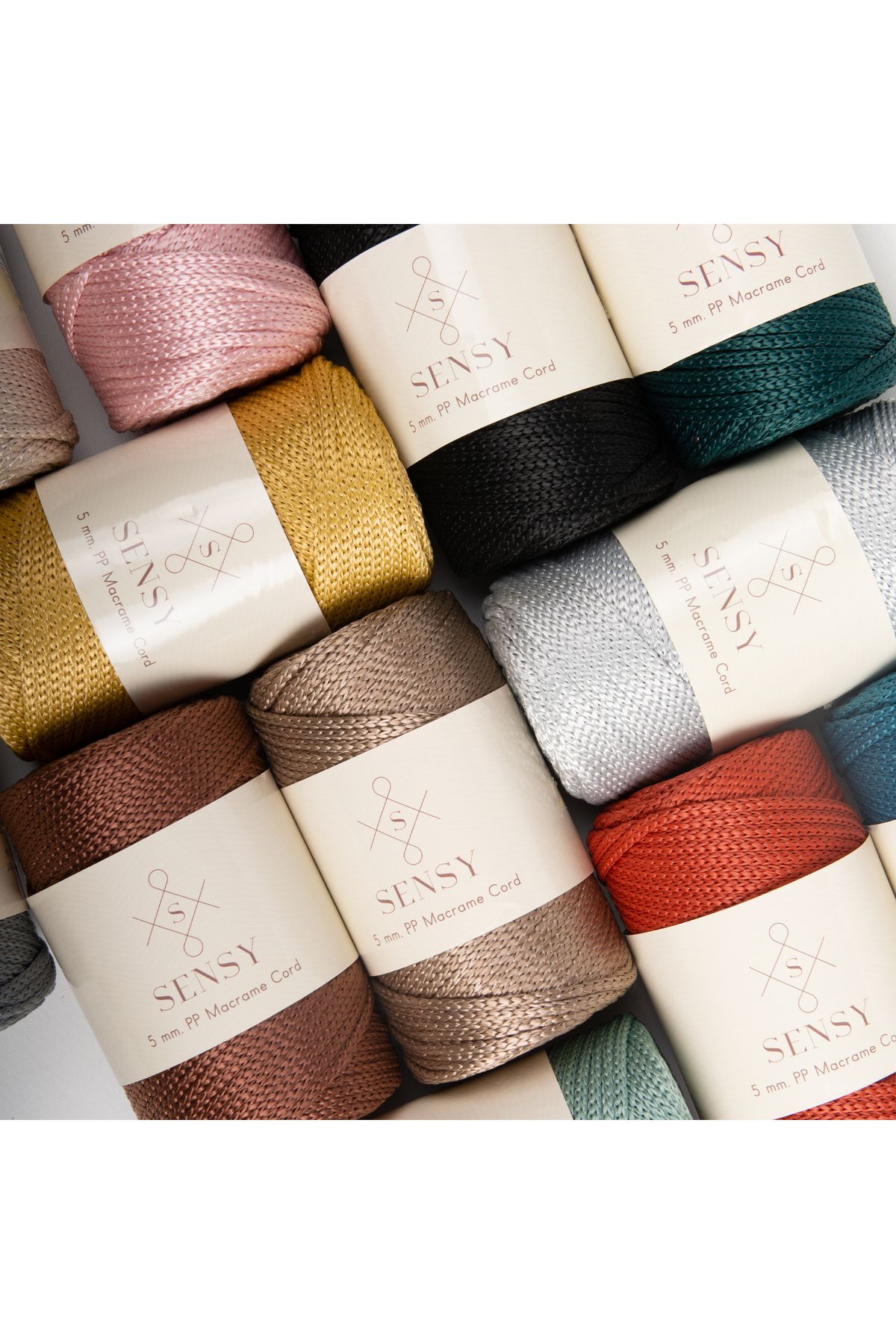 SENSY-5 Mm - 400 gr Polyester Macrame Thread Dusty Rose 95 M Polyester Macrame Thread Supla Thread And Bag Thread 8