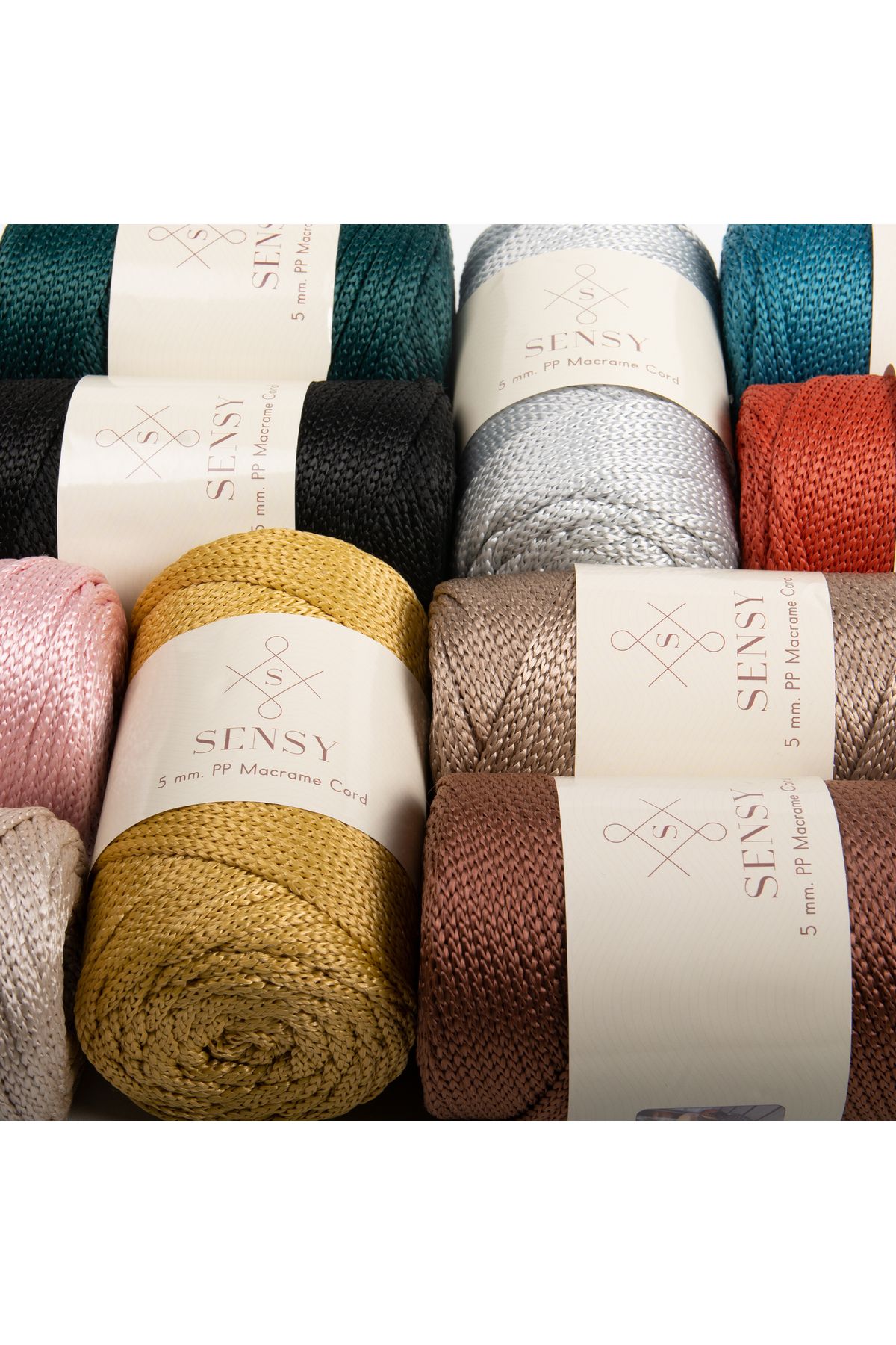 SENSY-5 Mm - 400 gr Polyester Macrame Thread Dusty Rose 95 M Polyester Macrame Thread Supla Thread And Bag Thread 6
