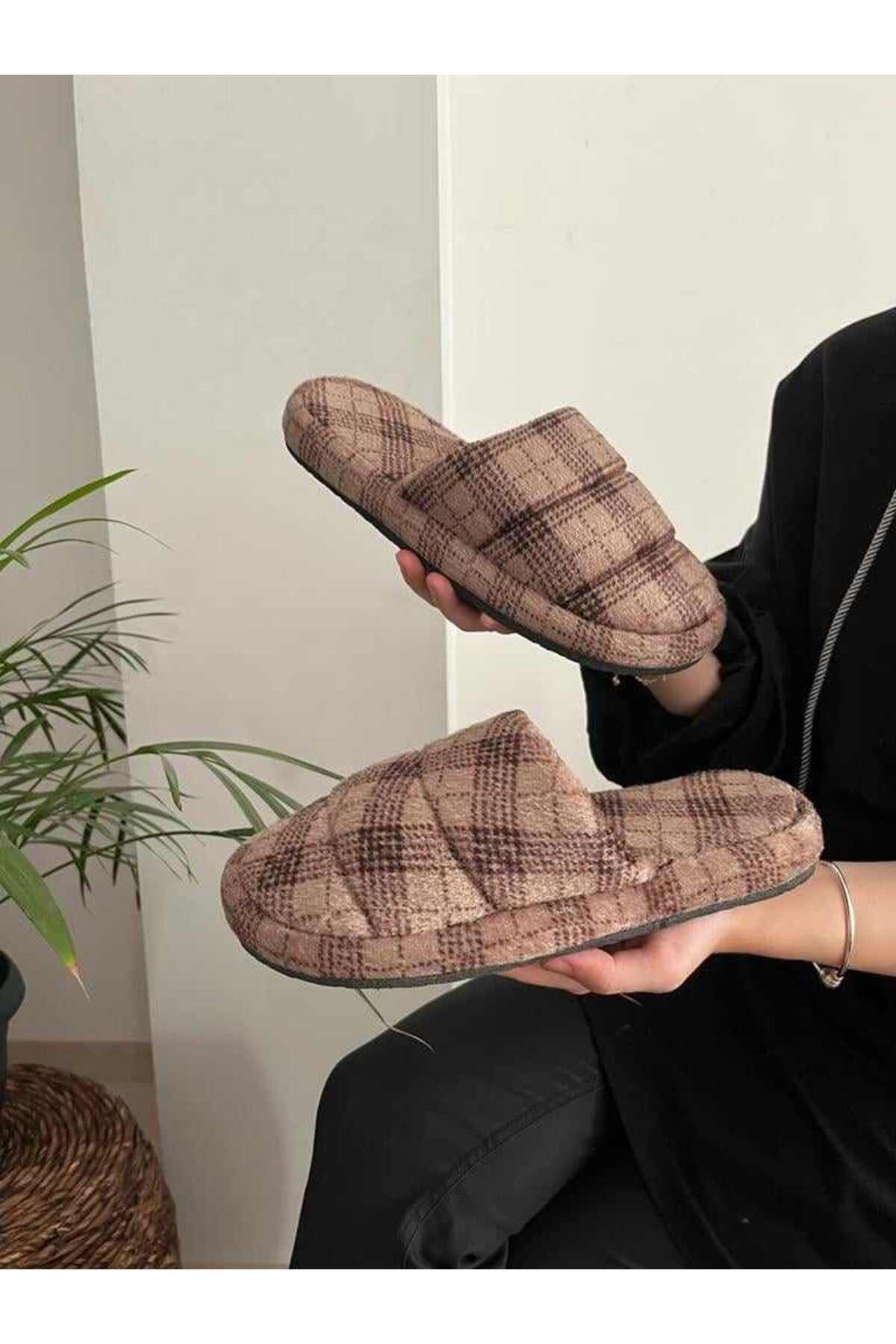 Behtah Kundura-Men's Closed-Front Winter Slippers Daily Indoor Slippers Dowry Bohça 2