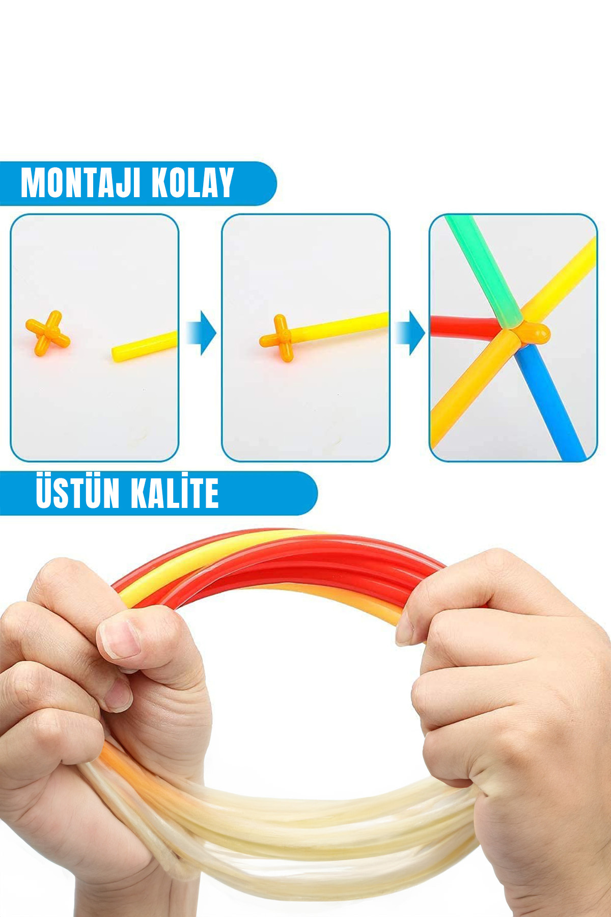 MAROKEN Bambuu Pipet Çubuk 300 Parça Çocuk Beceri Gelişim fotoğrafı 6 (önizleme)