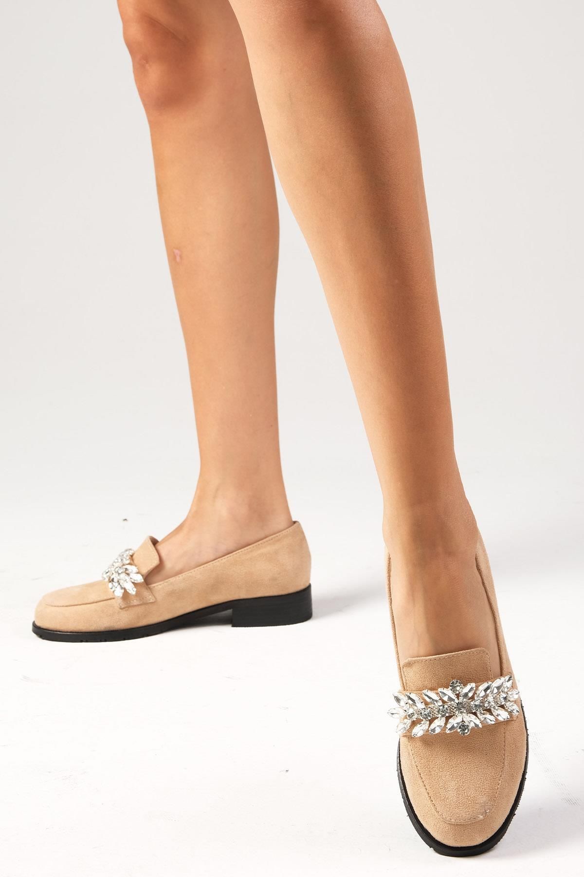 Mio Gusto Matilda Beige Stone Women s Oxford Flat Shoes Trendyol