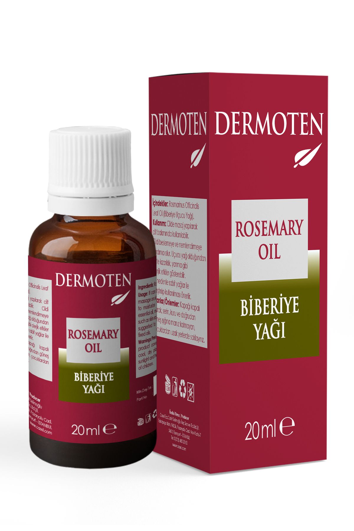 روغن رزماری (مقطر) 20 میلی لیتر Dermoten