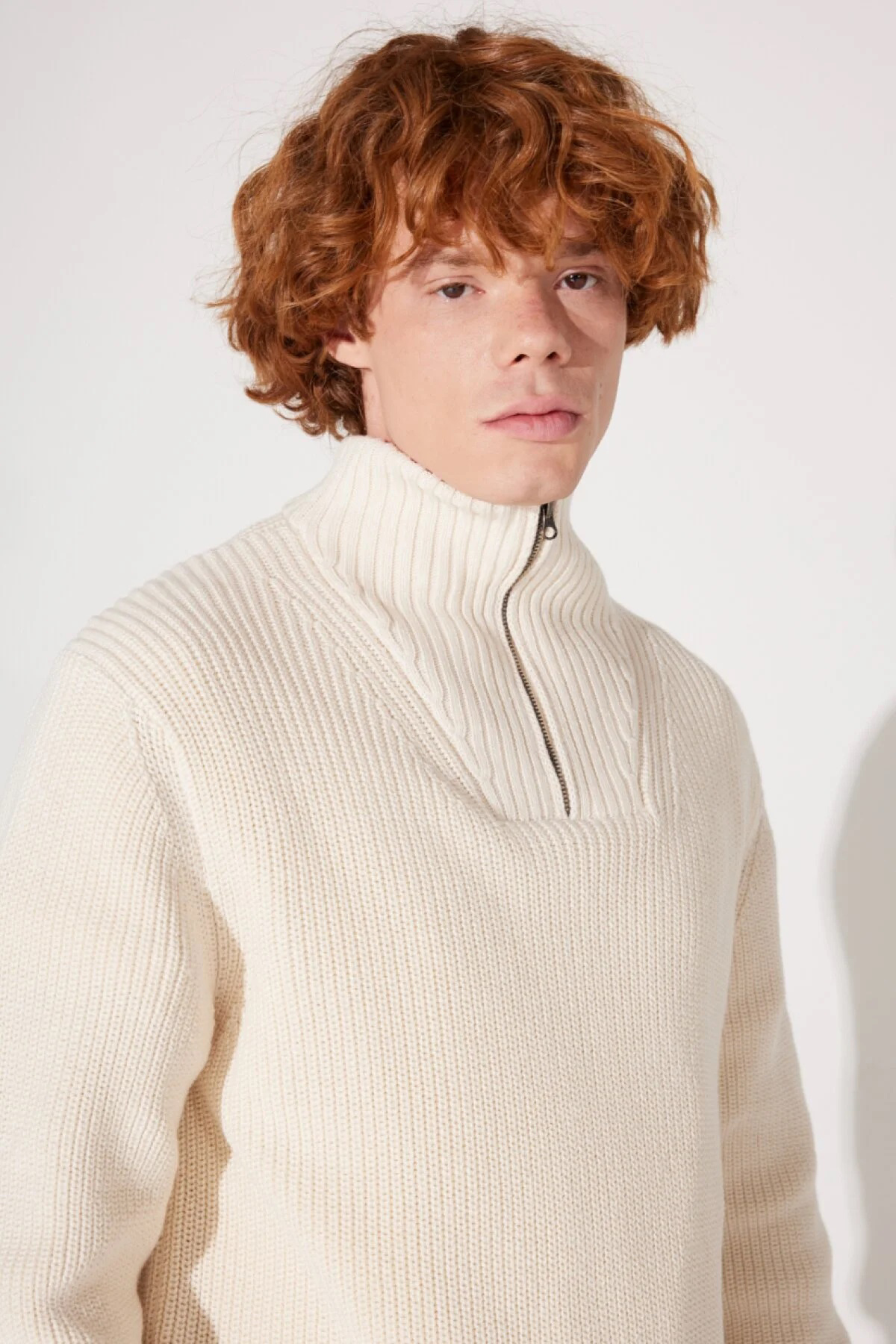 Lee  Regular Fit Yarım Fermuarlı Balıkçı Yaka Kazak Erkek L83YDENQ - Görsel 2