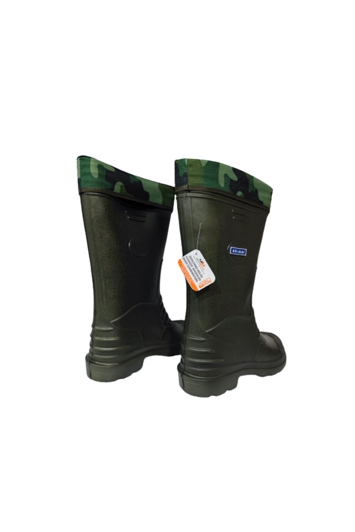 Akınal Bella  Unisex Yeşil Çoraplı Eva Hafif Poli Taban Uzun Yağmur Çizmesi - Görsel 4