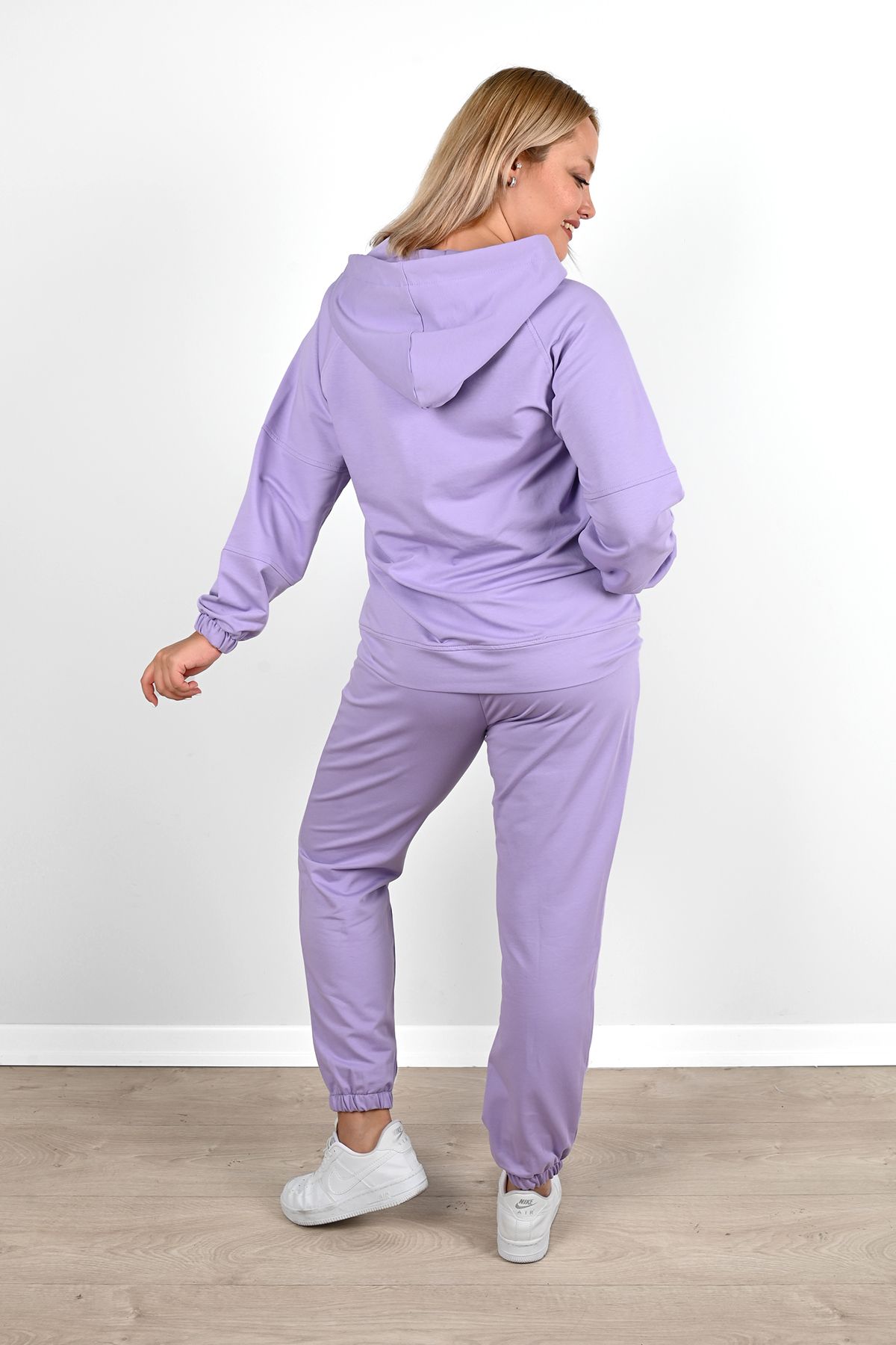 ADROM Sweatsuit set Purple Plus Size Trendyol