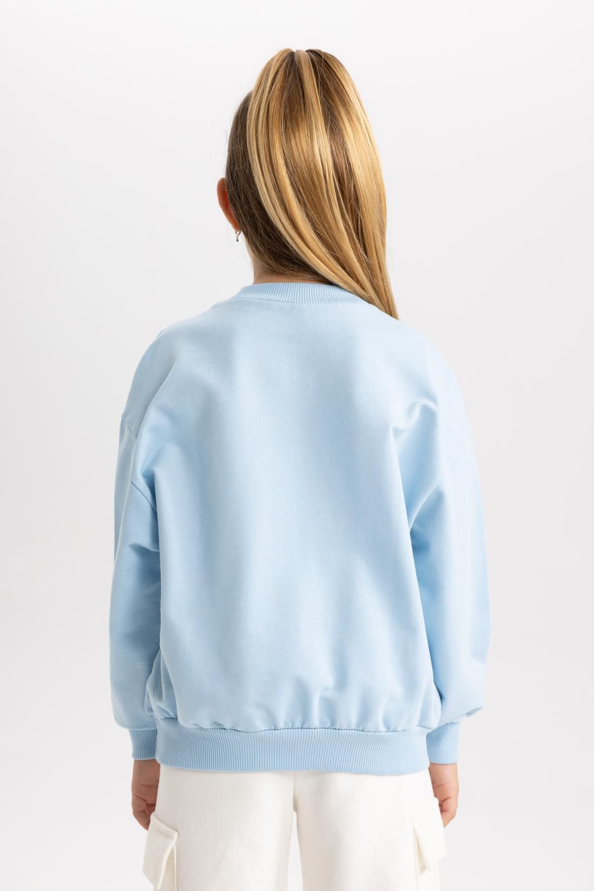 DeFacto-Dievčenská mikina Regular Fit Crew Neck 6
