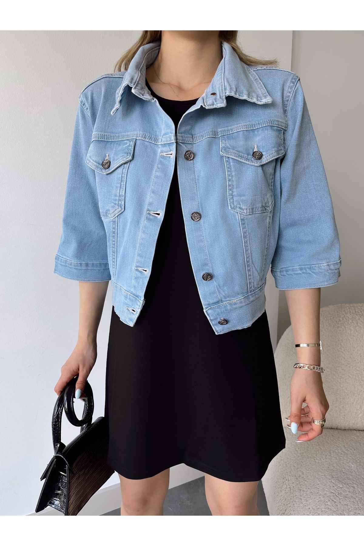 Esse Jeffe Women s Denim Jacket Open Wash Suzene Embroidery Hand