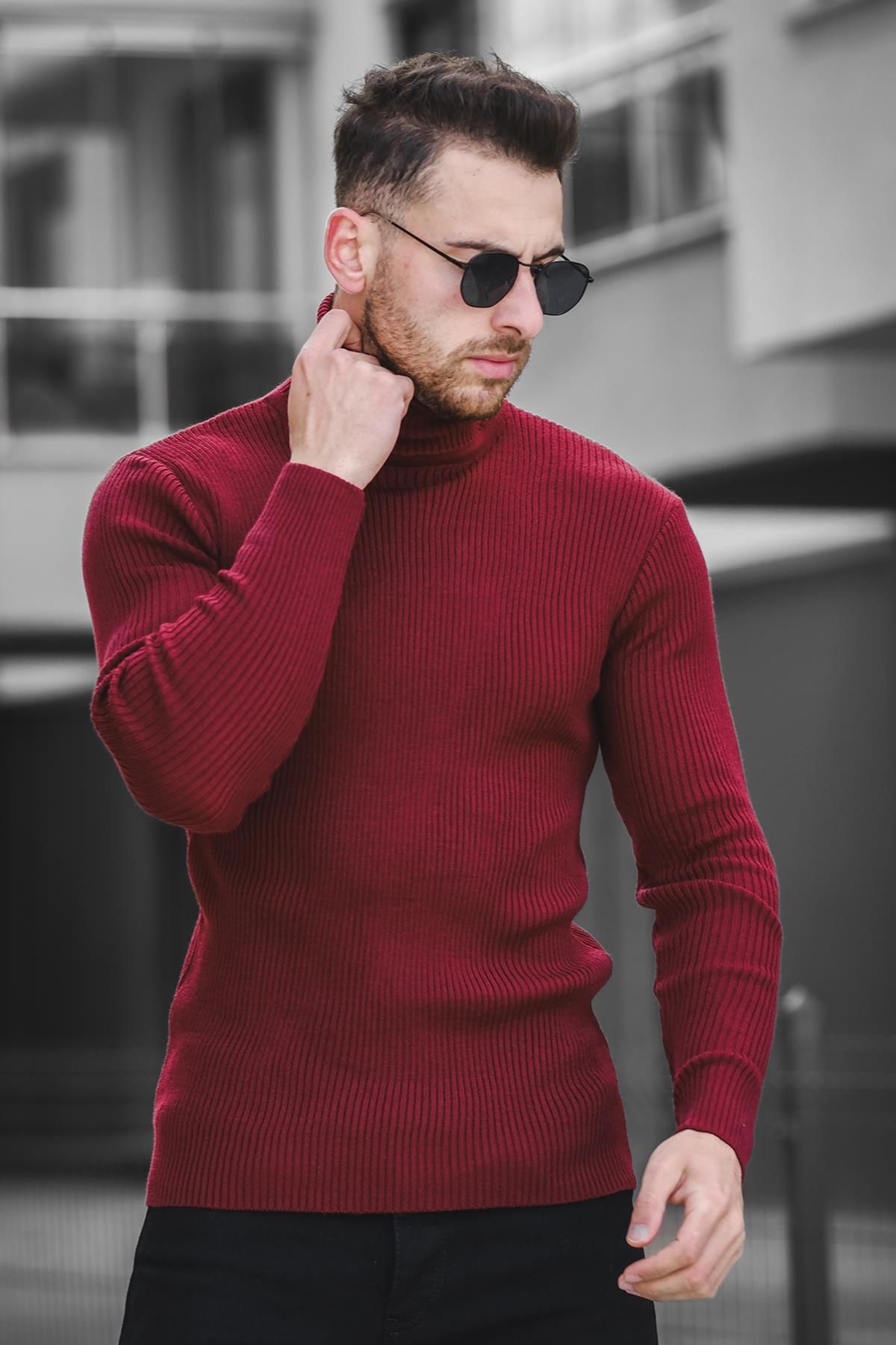 Thin discount ribbed turtleneck