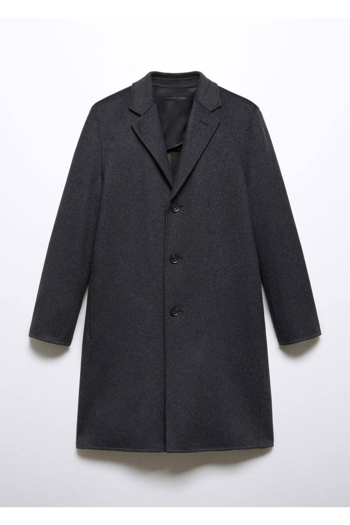 MANGO Man-Handmade Recycled Wool Overcoat 3