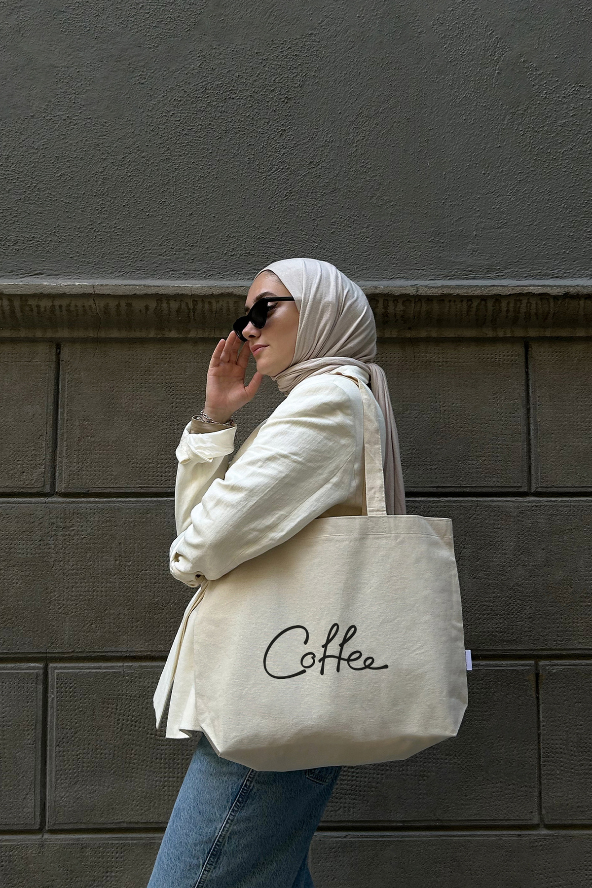 Canvas Tote Bag - Coffee (45x40x10cm - 320gr 100% Cotton)