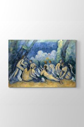 Paul Cezanne - Banyo Yapanlar Tablosu (Model 1) - (ÖLÇÜSÜ 100x70 cm) BS-615__model_1