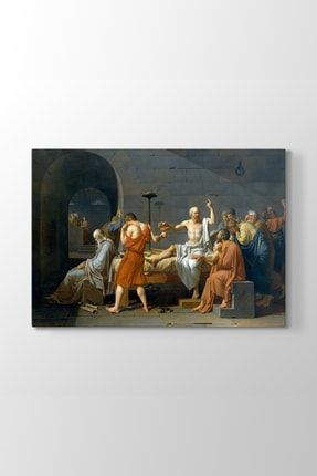 Jacques Louis David - Sokrates’in Ölümü Tablosu (Model 1) - (ÖLÇÜSÜ 90x60 cm) BS-261__model_1
