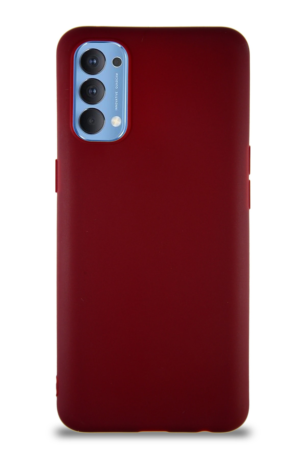 Oppo Reno 4 Soft Premier Renkli Silikon Kapak - Mürdüm