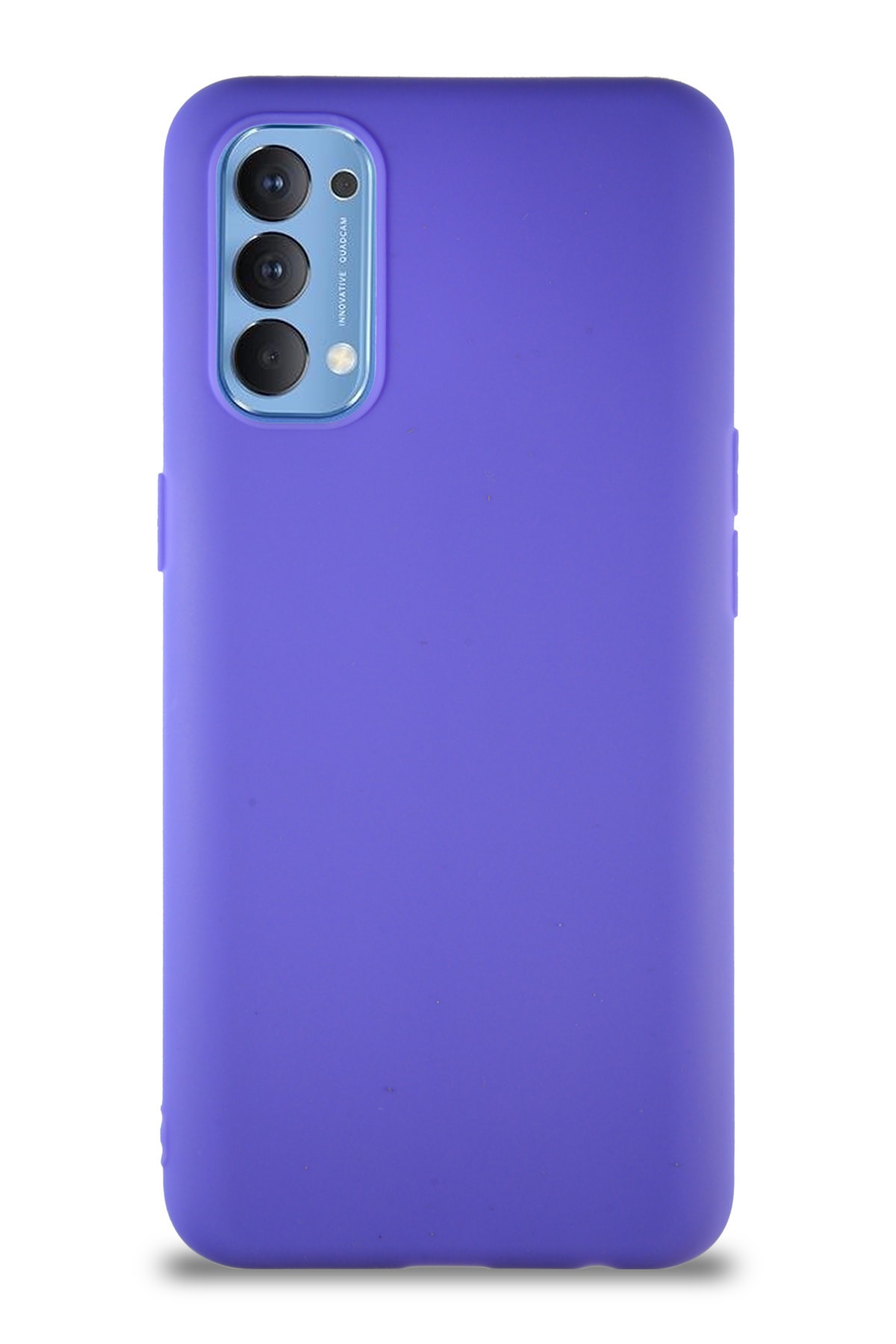 Oppo Reno 4 Soft Premier Renkli Silikon Kapak - Mor