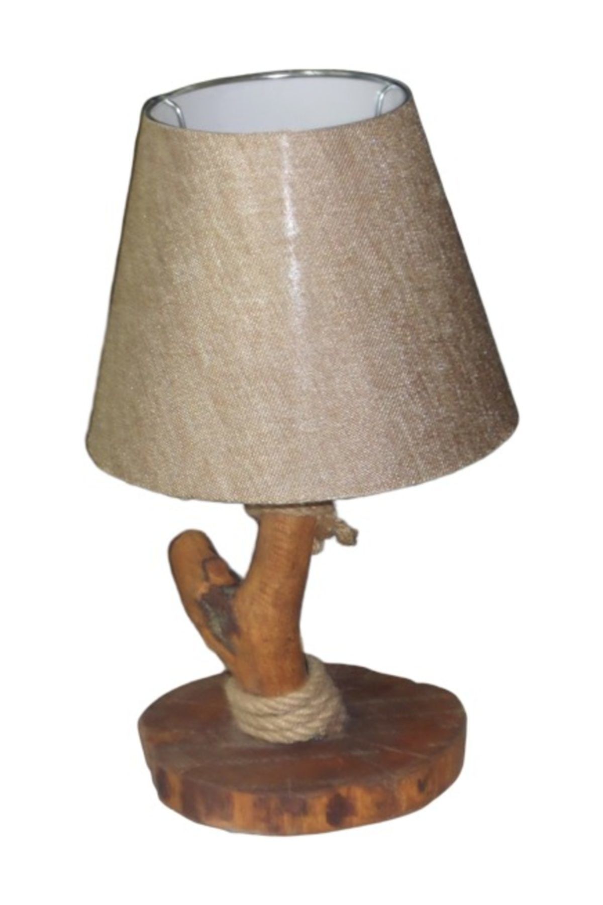 TEKAY AYDINLATMA-Tree Lampshade with Linen Head Rope Wooden Lampshade 3