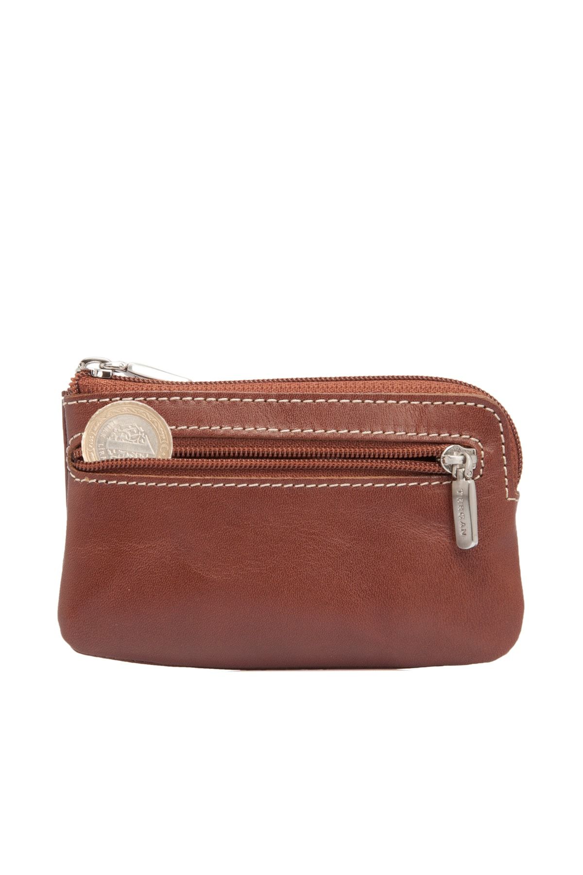Tergan-Πορτοφόλι Unisex από γνήσιο δέρμα Tan S1AN 00000063 2