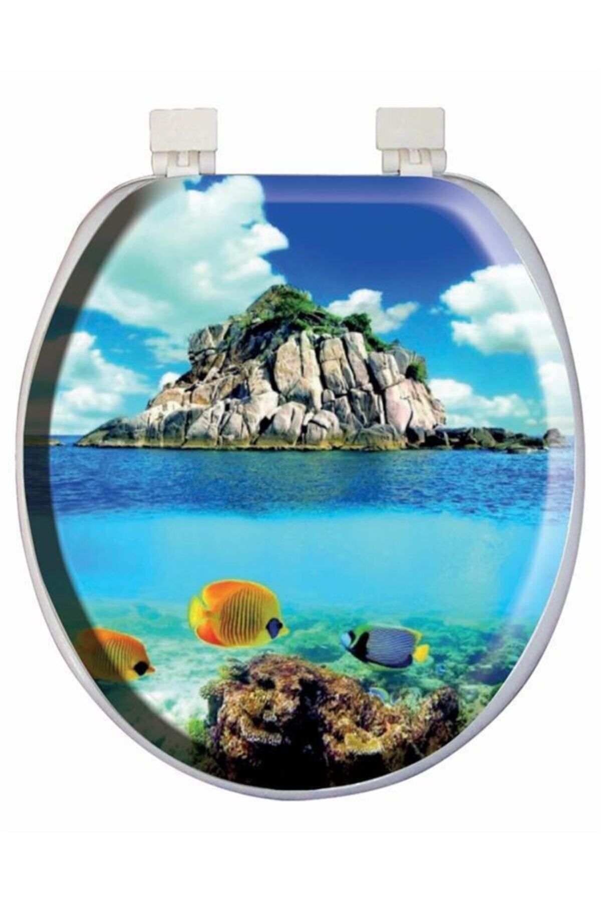 Softy Classic Desenli Yumuşak Klozet Kapağı Beyaz