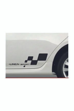 Linea Sport Sağ Sol Takım , Araba Sticker, Araç Sticker 30cm*11cm (siyah) 5102