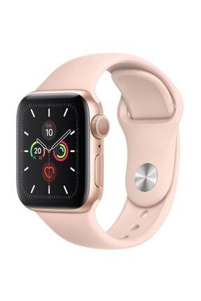 Apple Watch 38 Mm Kordon Spor Kayışı Yumuşak Silikon Pembe KRDN1