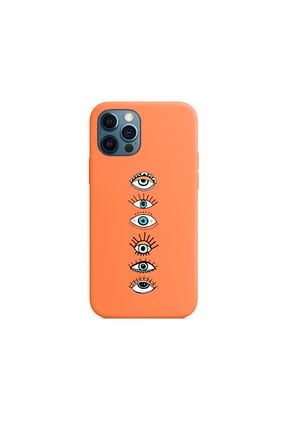 Iphone 12 Pro Max Lansman Gözler Desenli Telefon Kılıfı IP12PMLN-062
