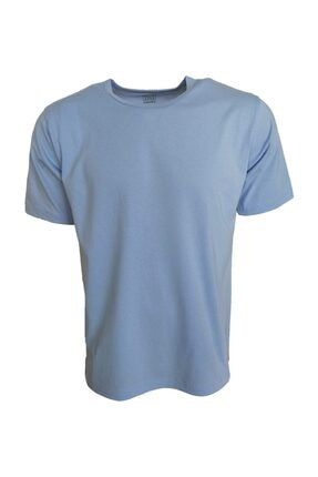 Unisex Basic Oversize Bebek Mavisi Rengi T-shirt RFTS153