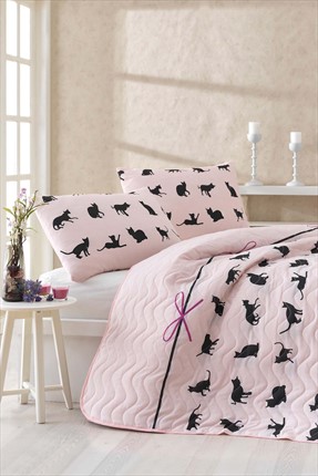 ev ev home tek kisilik kapitone yatak ortusu seti flamingo pudra fiyati yorumlari trendyol