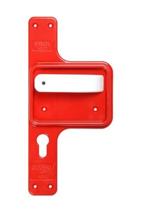 Bariyerli Güvenli Kapı Kolu Beyaz/Kırmızı (Erol) AGU-053
