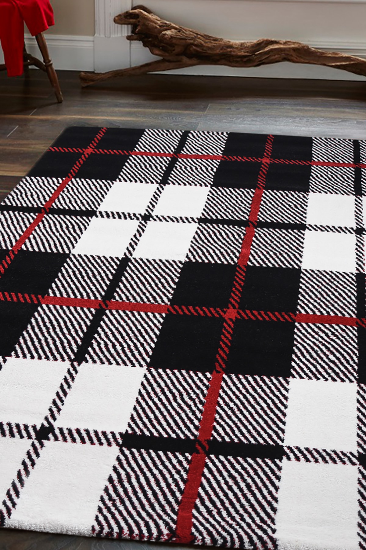 odeon hali kirmizi ekose odeon modern dokuma hali fiyati yorumlari trendyol