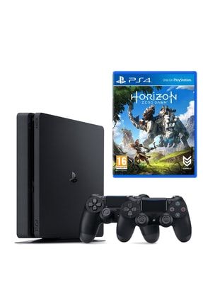 Playstation 4 Slim 500 GB + 2. PS4 Kol + PS4 Horizon Zero Dawn 711719400282