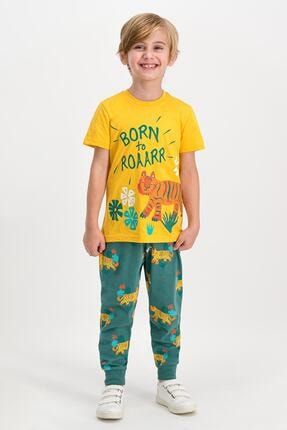 Roar Erkek Çocuk Sarı Pijama Takımı RP1684-C