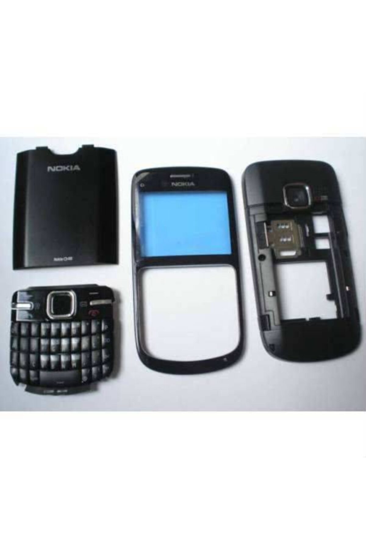 nostaljikcep Nokia C3 Kasa Kapak Ve Tuş Takımı,siyah