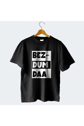 Bezdum Daa Baskılı Karadeniz Şiveli Siyah Pamuklu T-shirt S-YZLTSHIRT00-9