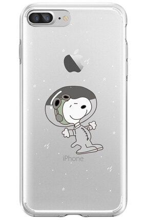 Iphone 7 Plus Uyumlu Şeffaf Snoopy Desenli Telefon Kılıfı IP7P-186