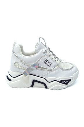 Kadın Beyaz Gizli Dolgu Sneaker GJ21Y302-3