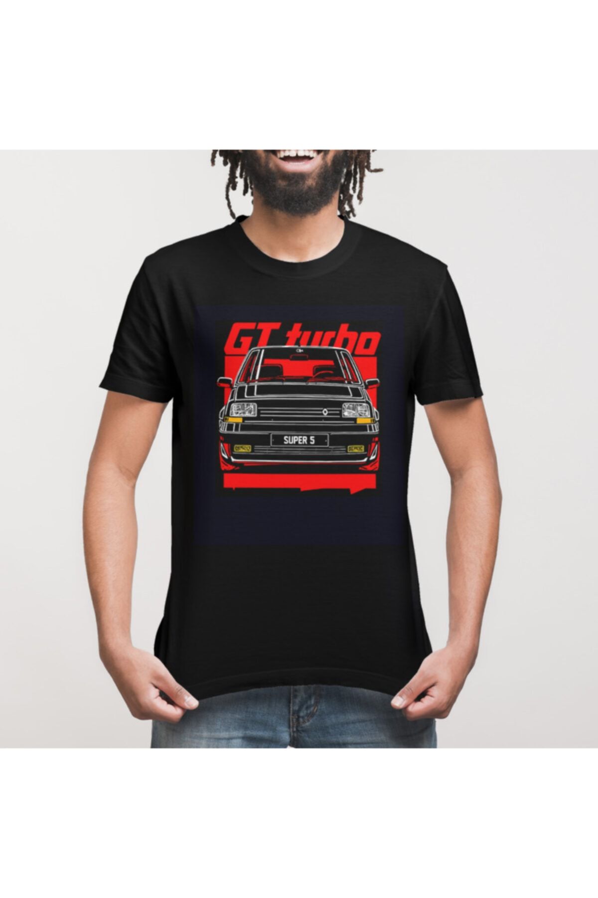 Crazy-Tricou cu imprimeu Renault negru pentru bărbați 3